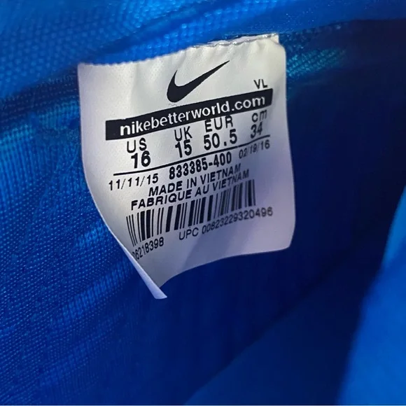 Nike Vapor Untouchable Pro Football Cleats Blue White 833385-400 Men’s Sz 16